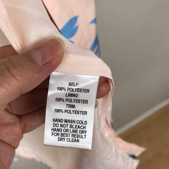 Lulus Peach Blue Bird Palm Tree Duster Kimono Robe - Picture 6 of 6